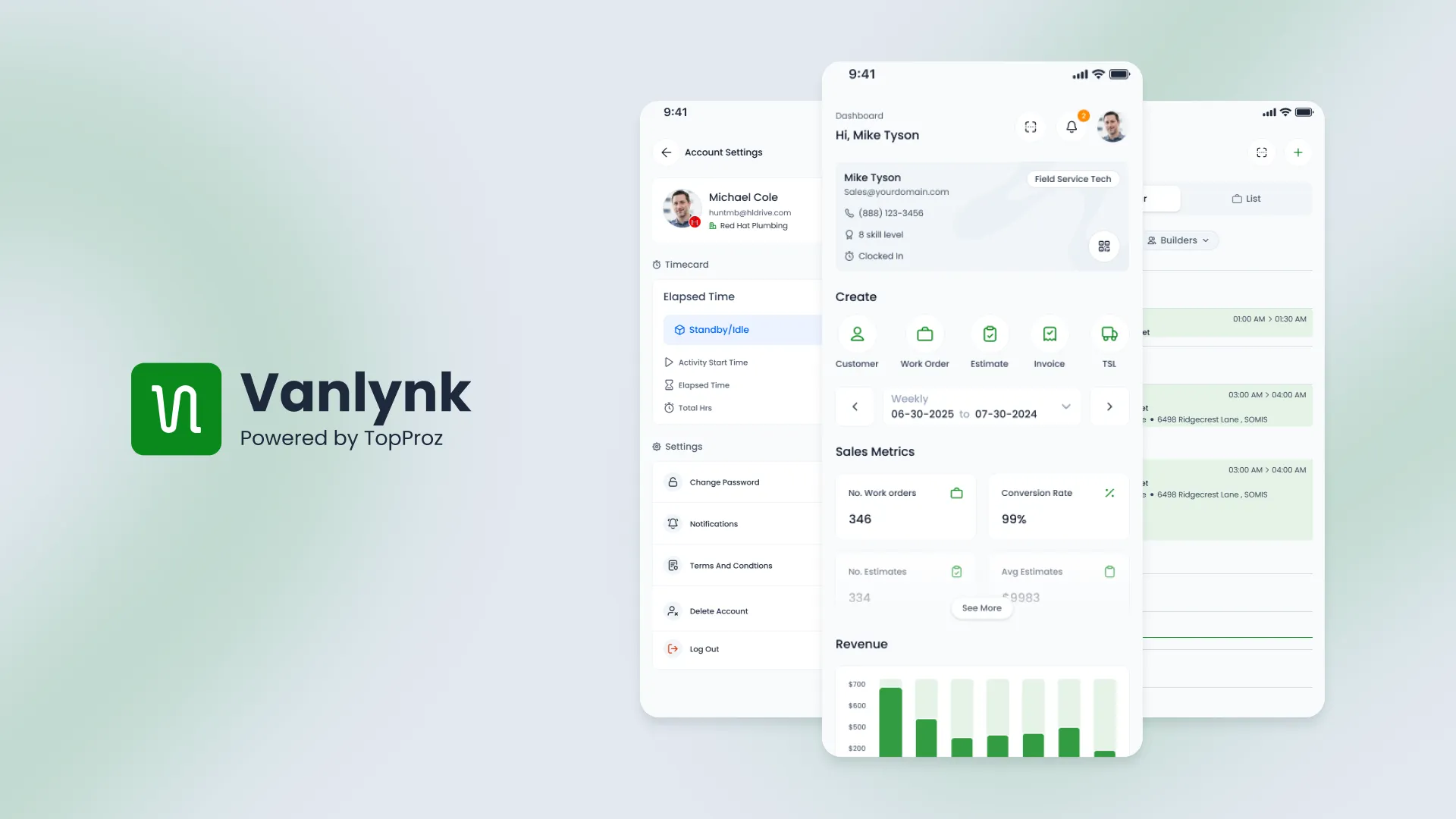 Vanlynk | Staff mobile App